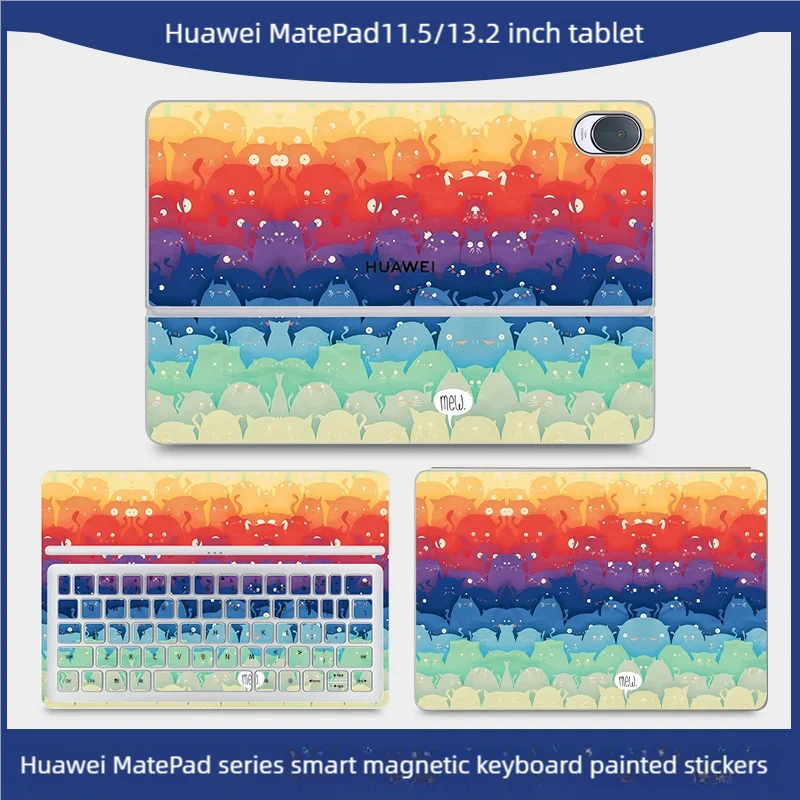 

Tablet+Keyboard Skin Sticker For HUAWEI 2023 MatePad Pro 13.2 / 2024 MatePad 11.5"S Smart Magnetic Keyboard Colorful stickers
