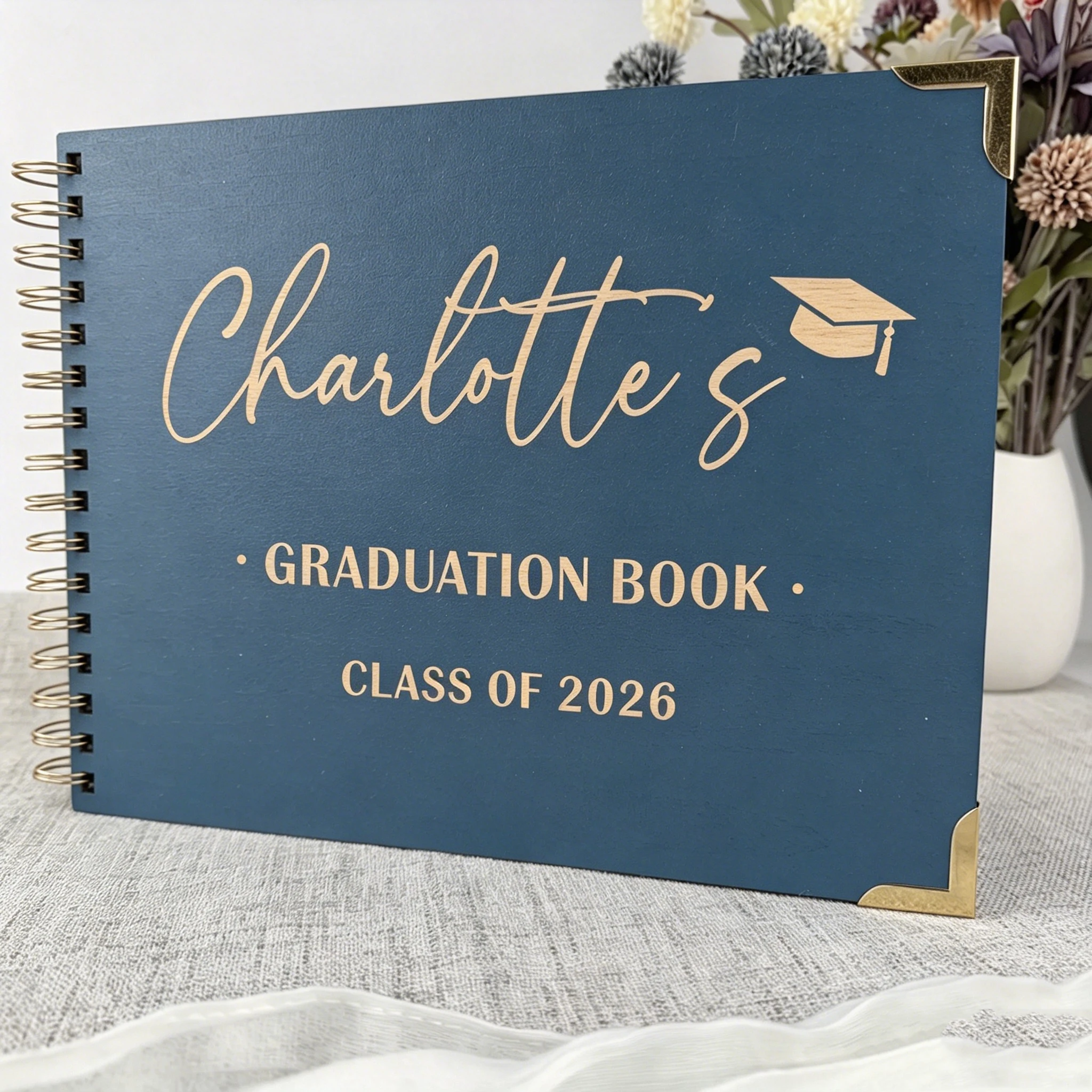 Personalized Guest Book Wedding Album Memory Wooden Adventure Rustic Unique Photo Album For Custom Name Marriage Wedding Gift