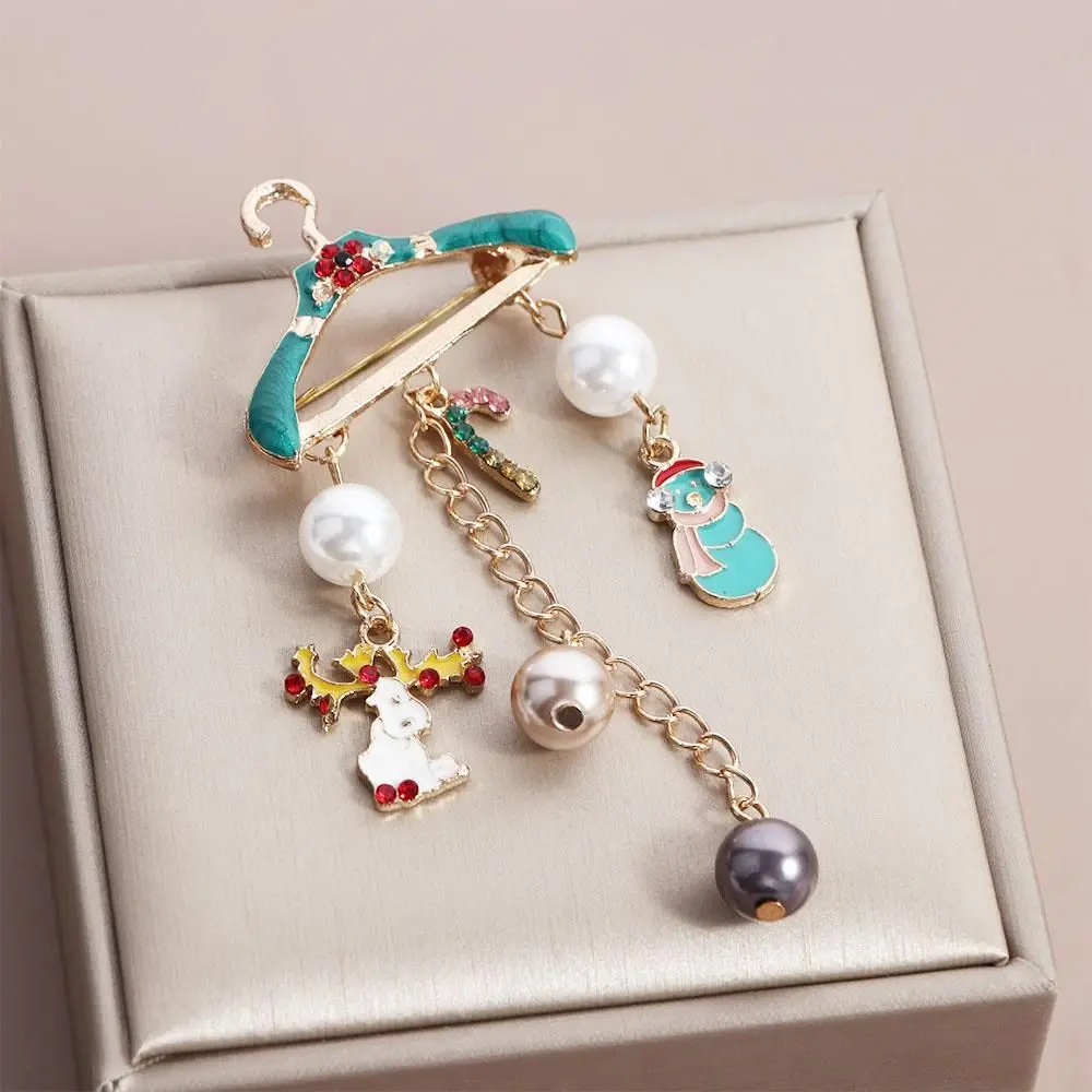 الكرتون الإبداعية زينة عيد الميلاد حقيبة الديكور الأيائل الملابس دبابيس شماعات شرابة دبوس عيد الميلاد بروش مجوهرات هدية #6