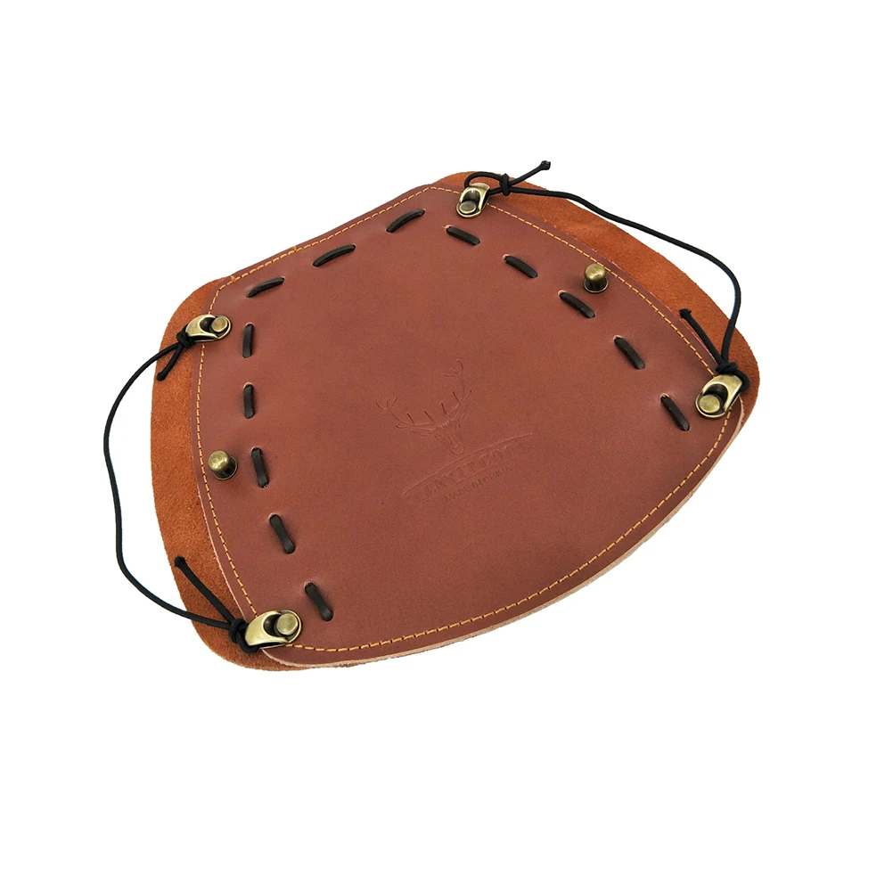 Adjustable Archery Arm Guard Made of Genuine Cow Protective Gear for Left Or Right Hand Bow Shooters Outdoor Use