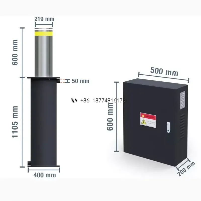 wmwmnu Zhanjiang Stainless Steel Hydraulic Lifting Bollard System Guardrail Anti-Collision Automatic Retractable SchoolODM OEM