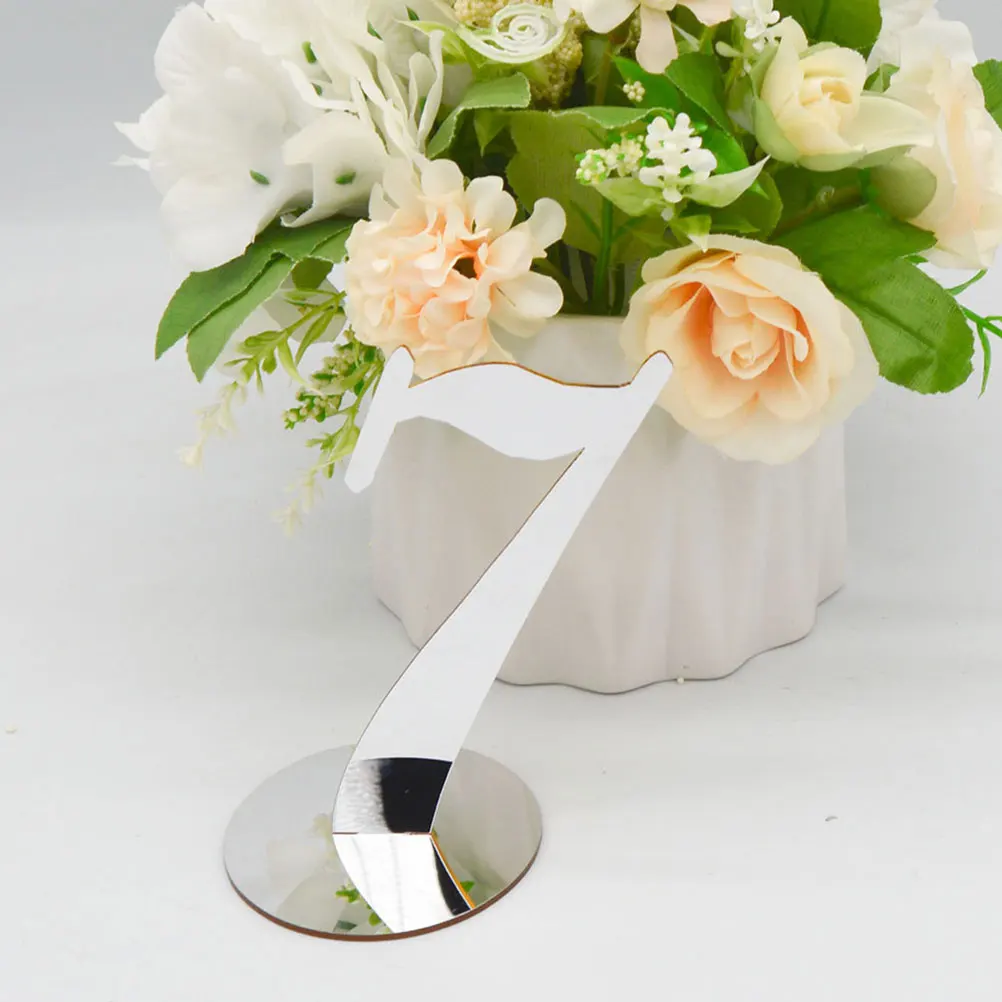 

10Pcs Elegant Acrylic Table Numbers Wedding Reception Party Decor Reusable Banquets Acrylic Table Numbers Reusable Seats Signs