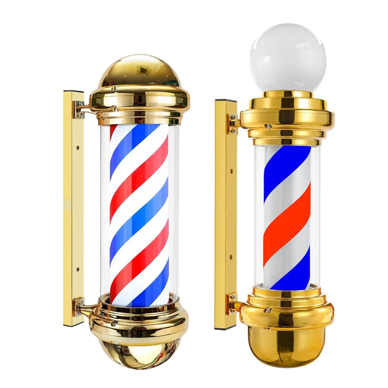 

Barber Light Pole Open Sign Stripes Classic Sign Illuminating Barbershop Rotating Light Fixture for Outdoors Hair Salon Outside