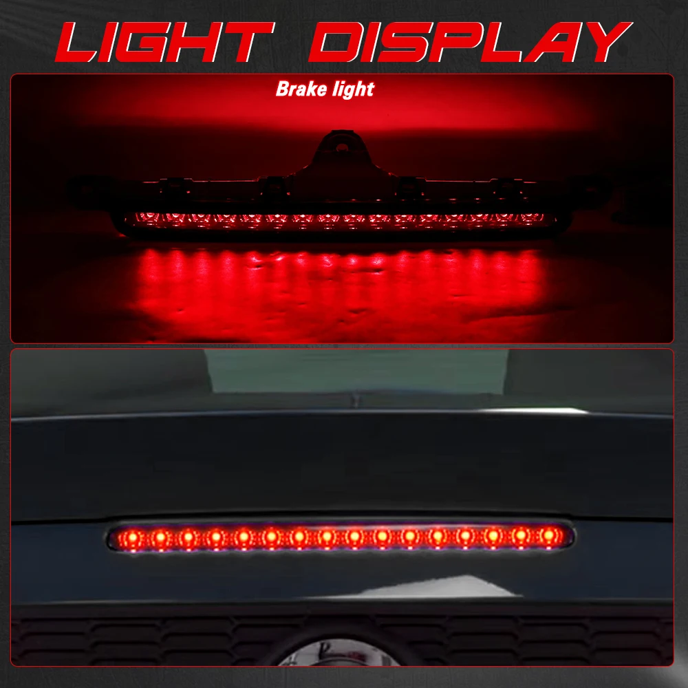 Third Brake Light for Ford Mustang 2010 2011 2012-2014 Additional Brake Lamp Smoked Shell Tail Stop Signal Lamp accessories