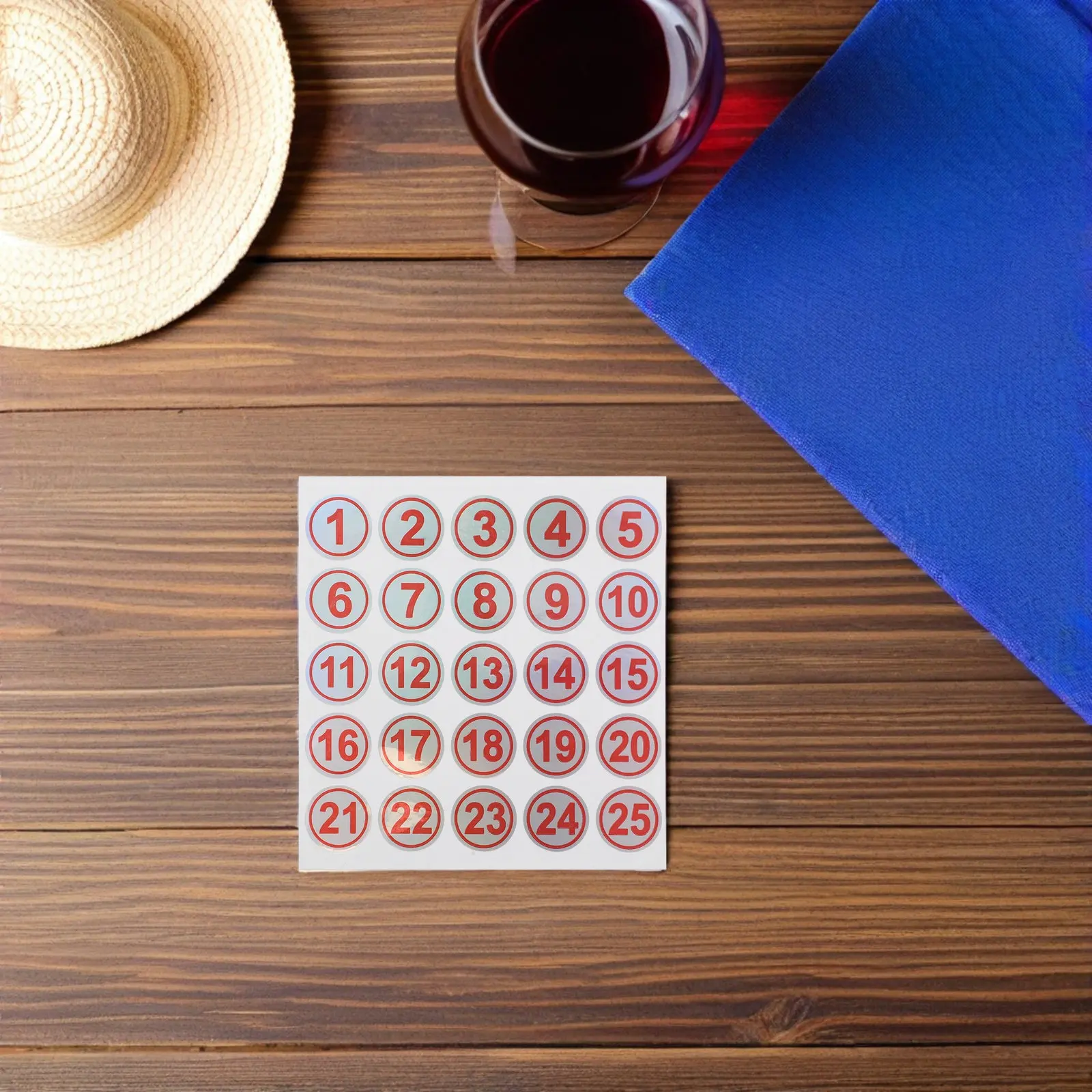 15Sheets Waterproof Number Stickers Self-Adhesive Tear-Resistant Labels for Bottles Cups Containers Numbering Decals Outdoor