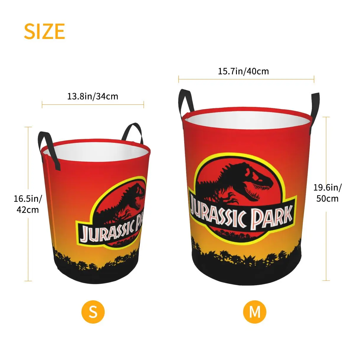 Custom Jurassic Park Dinosaur Print Laundry Basket Collapsible Large Clothes Storage Bin Baby Hamper