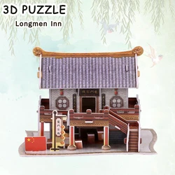 Diy china famoso edifício 3d jigsaw puzzle modelo kit conjunto de jogos brinquedos construção do mundo presente educacional para criança adolescente adulto