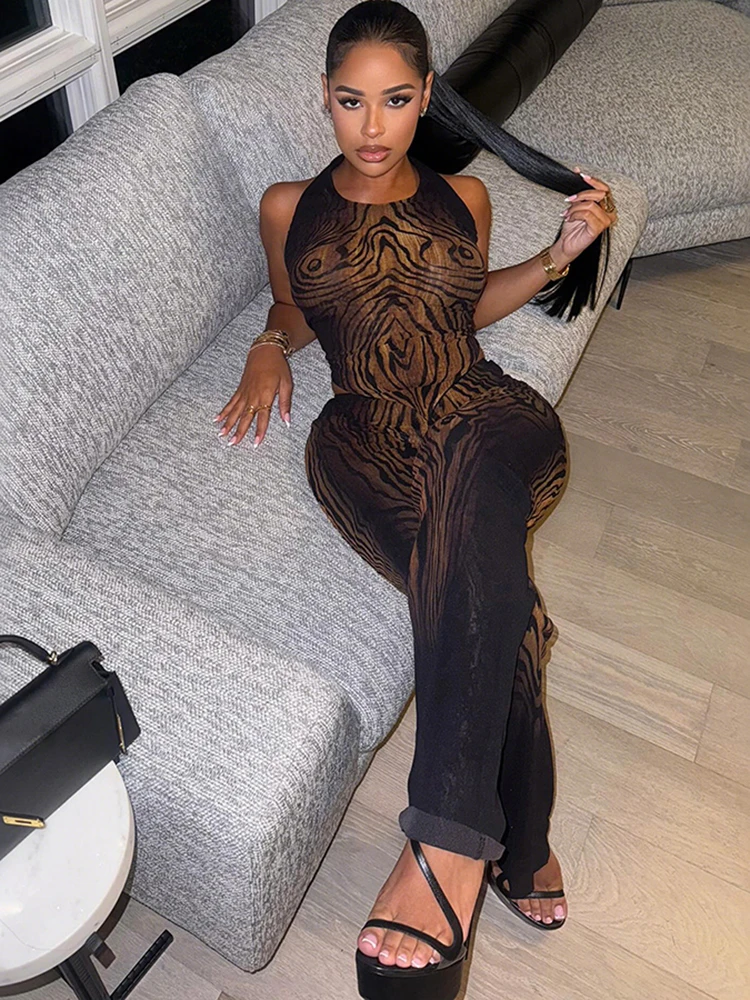 Kliou شريط خمر المرأة 2 قطعة مجموعة جذابة فريدة من نوعها غير النظامية المحاصيل الدبابات مطابقة بنطال ملاصق للجسم الاتجاه الإناث منتصف الليل كلوبوير