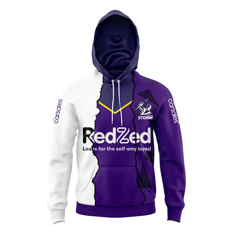 

KIDS HOODIE Melbourne Storm Castore Mens Players Training Tee - Navy or Purple(Custom name and number )