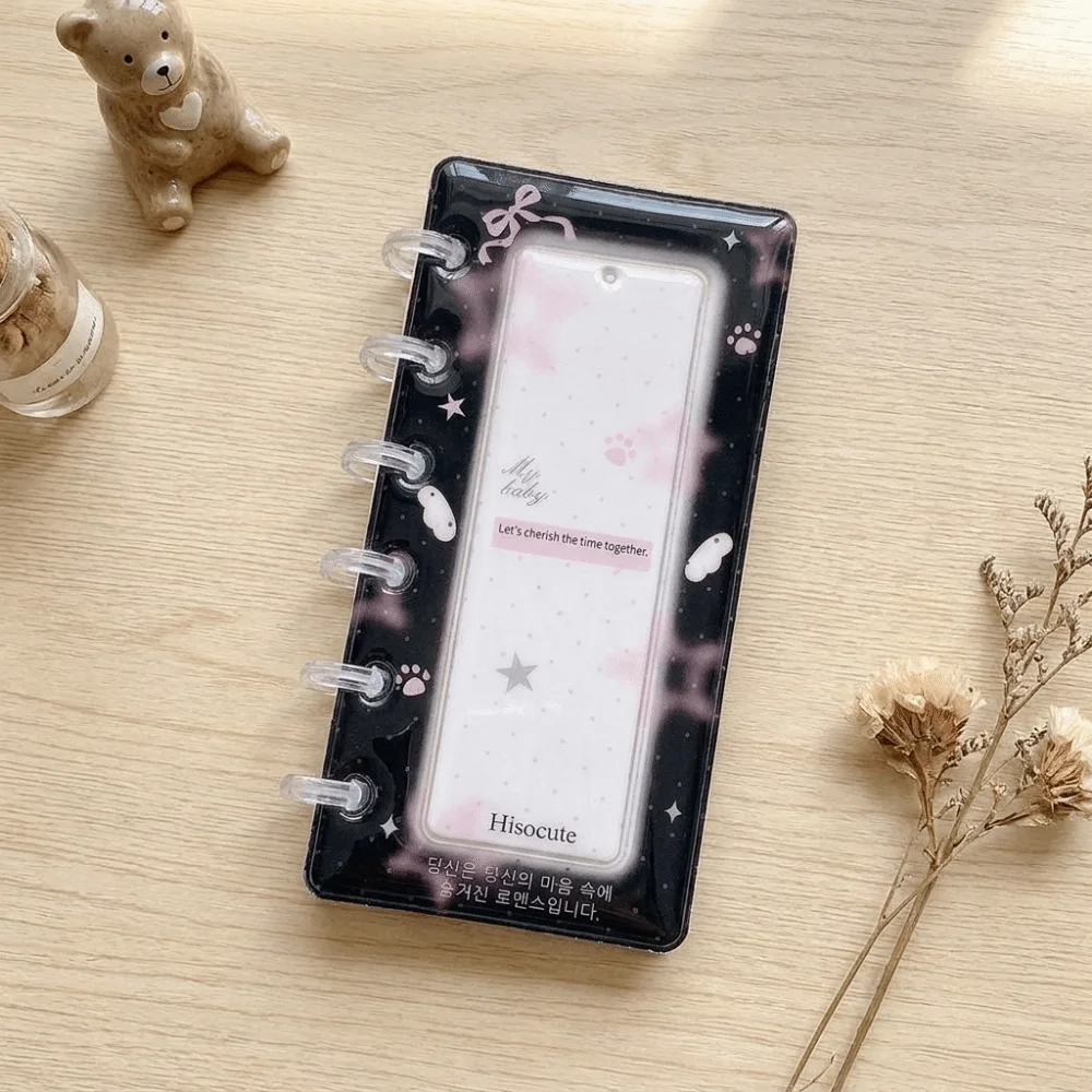 Gift Cartoon Photo Card Holder 4-Grid INS mini Photo Card Binder PVC Removable Small Card Storage Book Office Supplies