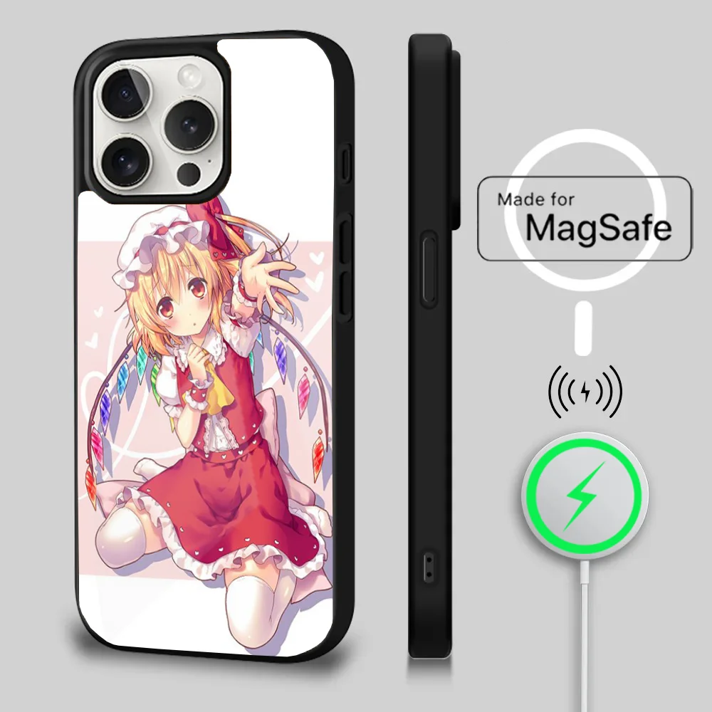 Flandre Scarlet T-TouHou P-Project Phone Case For iPhone 16 15 14 13 12 11 Plus,Pro,Max Mini Magsafe Magnetic Wireless Charging