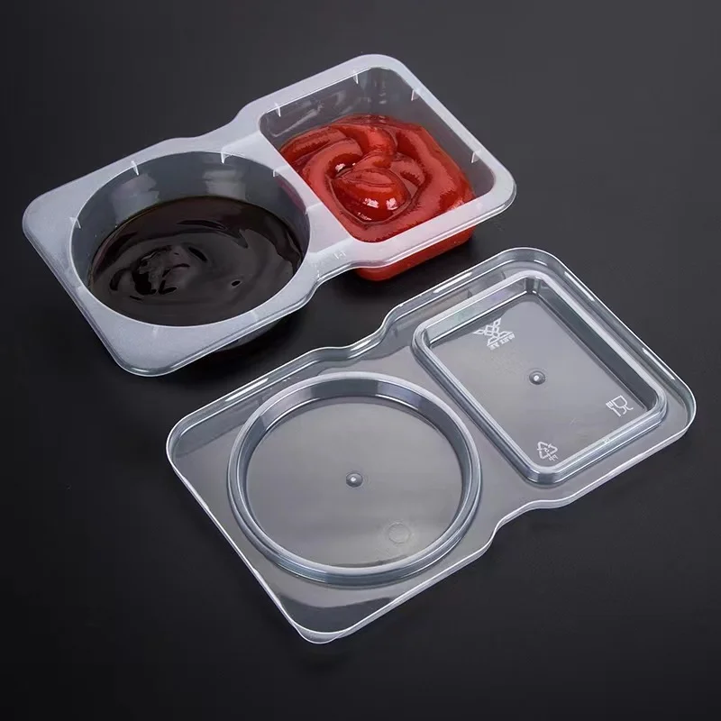 

10Pcs Disposable Square Sauce Cups Plastic Takeaway Containers for Food Condiments Snacking Storage Kitchen Organizer