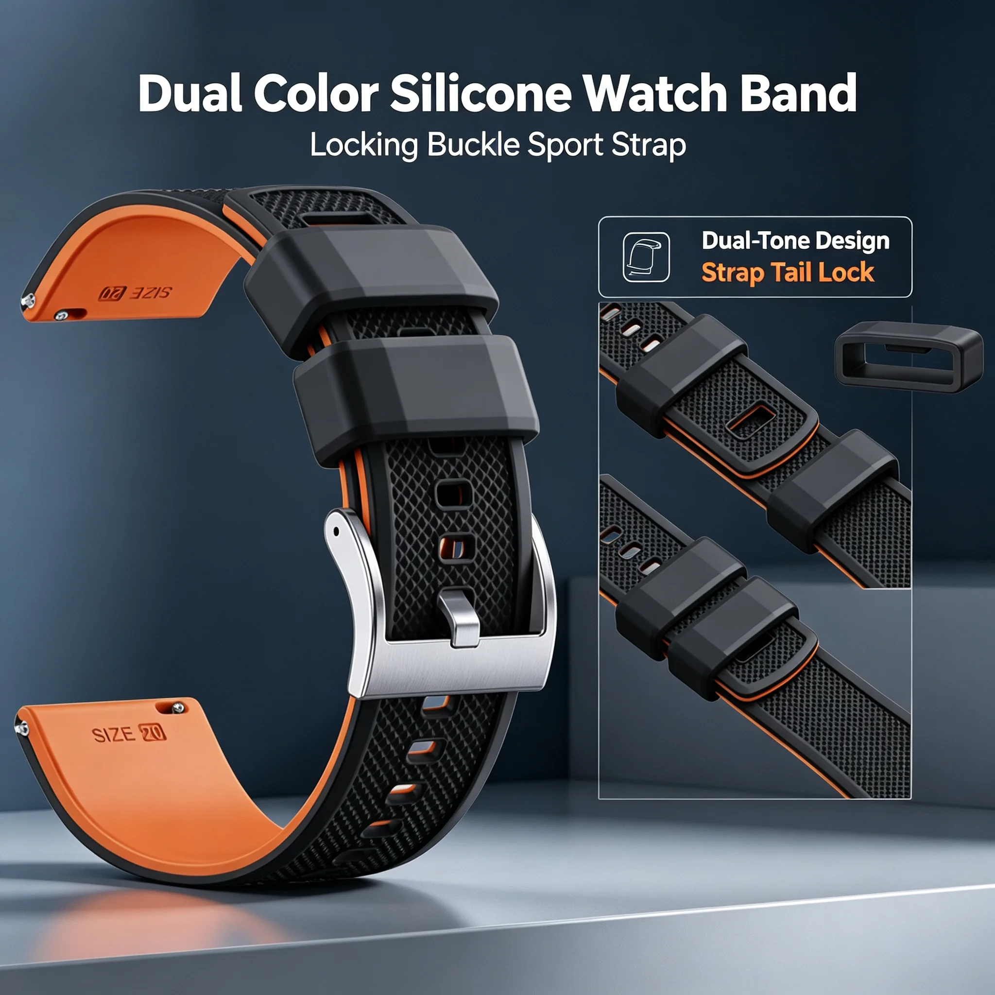 Silicone Watch Bands18mm 20mm 22mm 24mm Quick Release Soft Rubber Replacement Watch Strap for Men Women10 Colors Optional