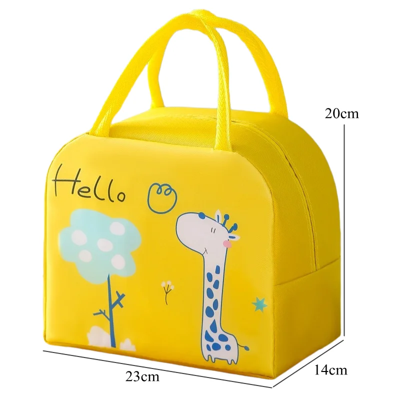 Cartoon Animal Thermal Lunch Box Bag for Women Kids Children Portable Picnic School Bento Food Cooler Storage Tote Bags