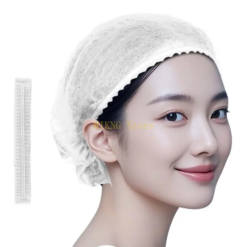 使い捨ての不織布シェフハット高弾性ダブルラバーバンドユニセックスヘア保護油抵抗性食品安全ベストセール