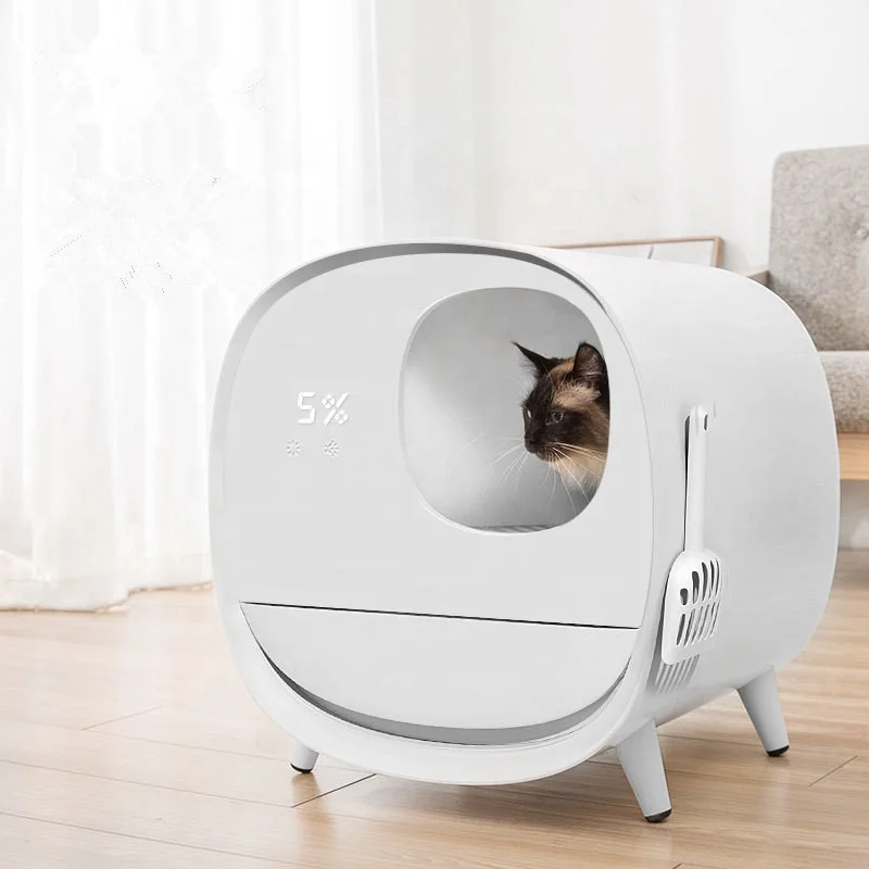 

Luxury Automatic Deodorizer Intelligent Enclosed Cat Toilet Box