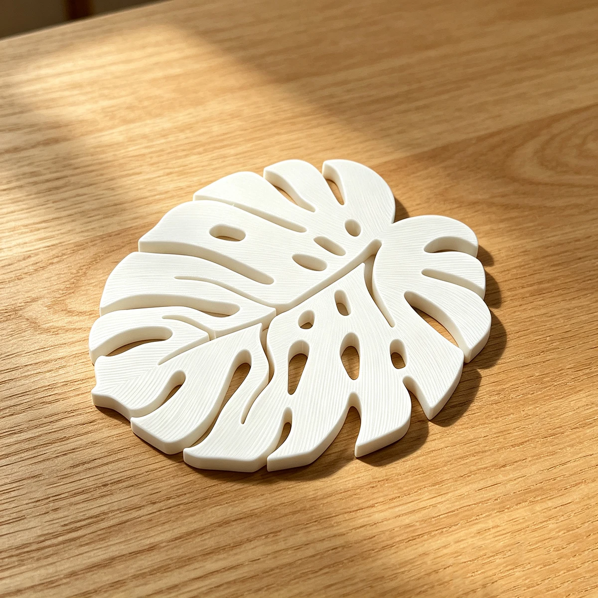 Monstera-Shaped Coaster, Heat-Insulating and Anti-Scalding Coaster, Household Desktop Non-Slip Hollowed-Out Tea Cup and Water Cup Mat