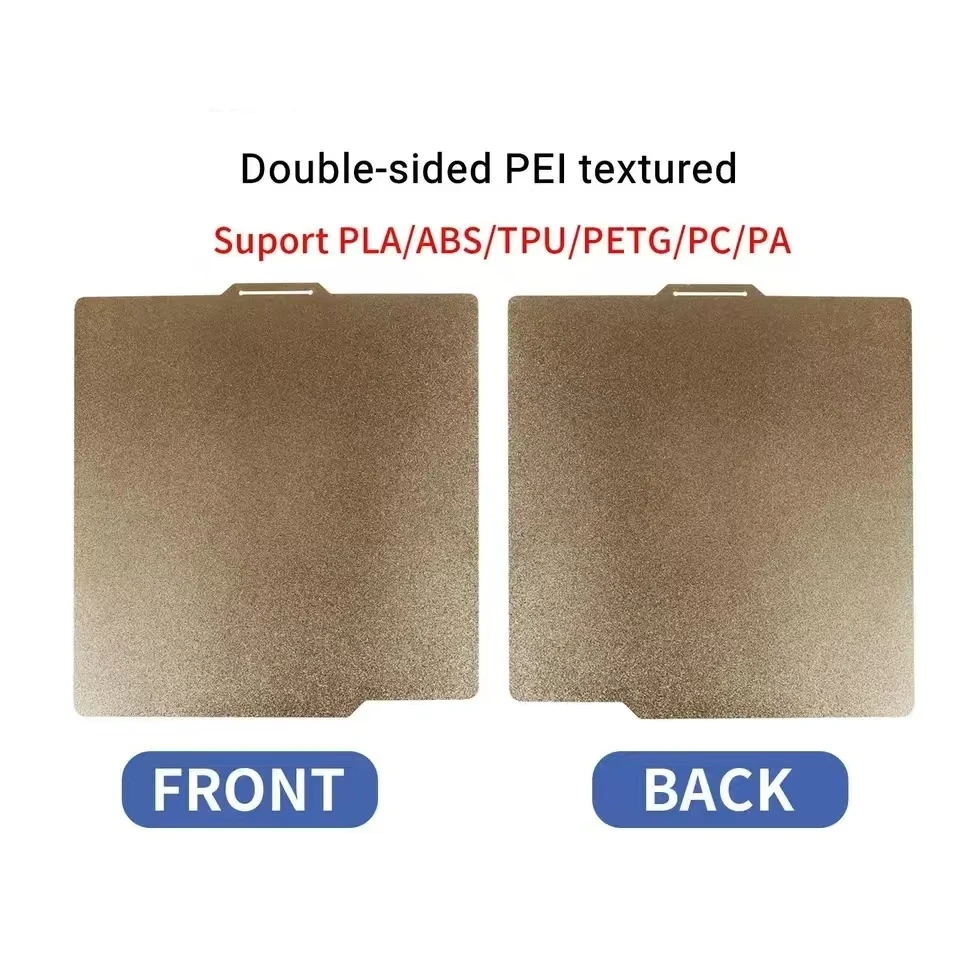 2 sided Magnetic PEI Powder Sheet 235/257/310/mm Double Sided Spring Steel Sheet Textured For Ender 3 CR10 P1P SW-X1 Build Plate