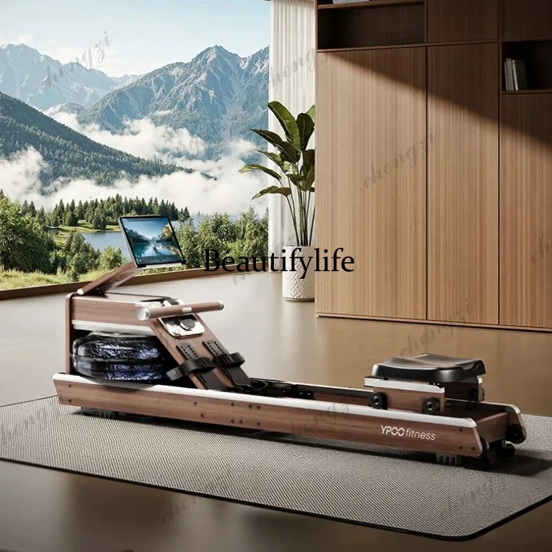 rowing machine household foldable intelligent water magnetic double resistance comprehensive training indoor fitness equipment