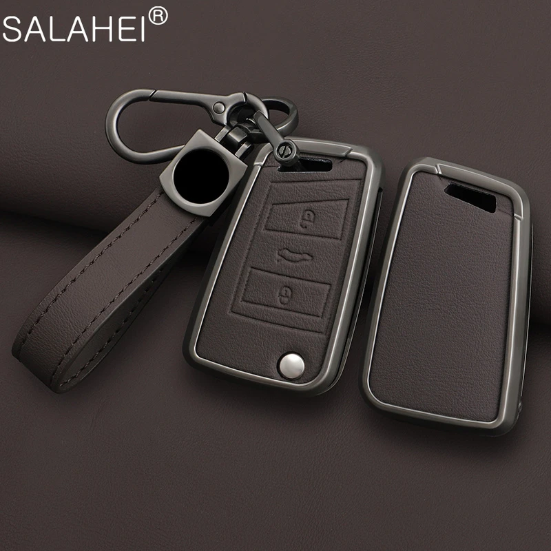 Car Key Case Cover Shell For VW Volkswagen Magotan Golf 8 7 MK7 Tiguan Passat MK2 Skoda Octavia Kodiaq Seat Leon Altea Accessory