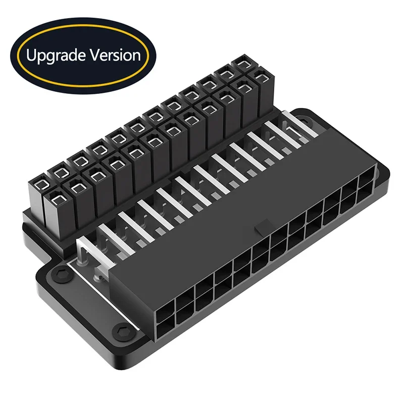 

90 Degree Power Plug Adapter Mainboard Motherboard ATX 24Pin to 24Pin Power Supply Cable Cords Connectors Modular for Desktop PC