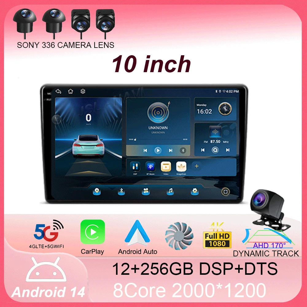 9-дюймовый Android 14 DTS 2000x1200 QLED экран «все в одном», универсальный автостерео GPS для Volkswagen Nissan Hyundai Kia Toyota Honda BT 9-дюймовый Android 14 DTS 2000x1200 QLED экран «все в одном», универсальный автостерео GPS для Volkswagen Nissan Hyundai Kia Toyota Honda BT