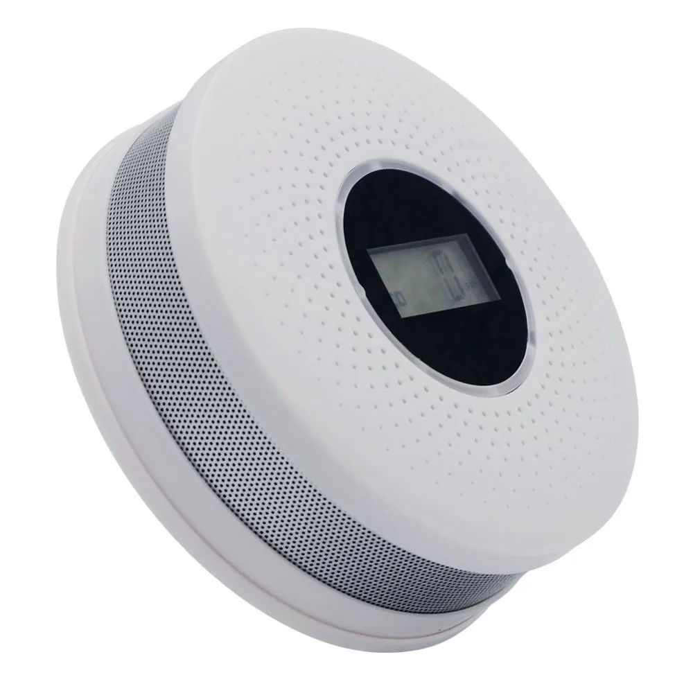 

Air Quality Monitor 2 in 1 Carbon Monoxide Detector Portable LCD Display Smoke Alarm Wireless CO Monitor Travel