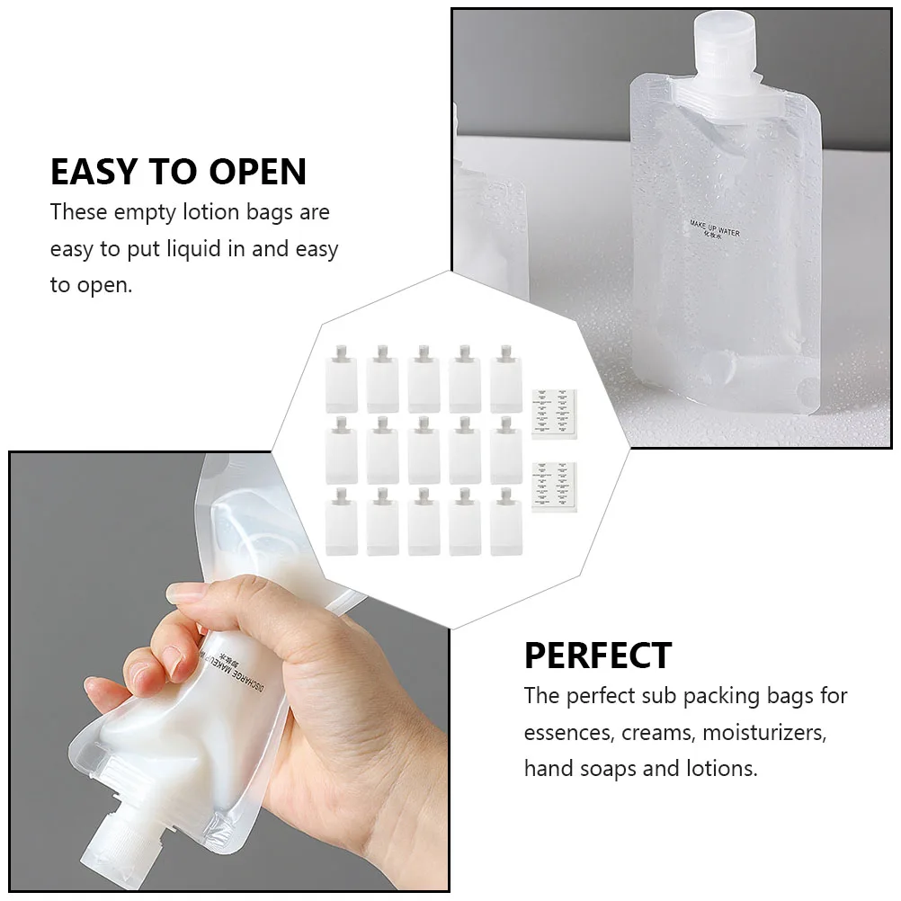 

25Pcs Convenient Empty Lotion Bags Cosmetic Sub Packing Storage Pouches Travel Set