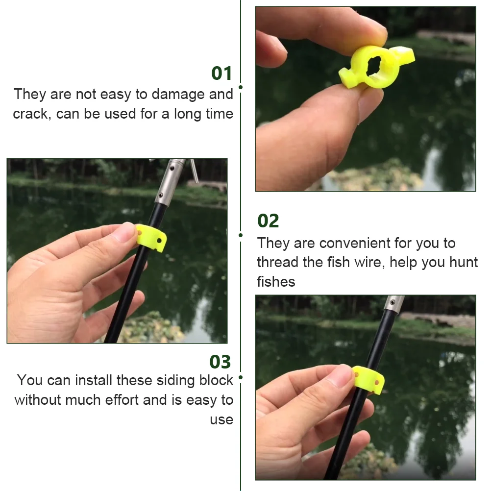 15 Pcs Fishing Accessories 8mm Arrow Slide Bow Fishings Hunting Equipment Safety Yellow Fitting