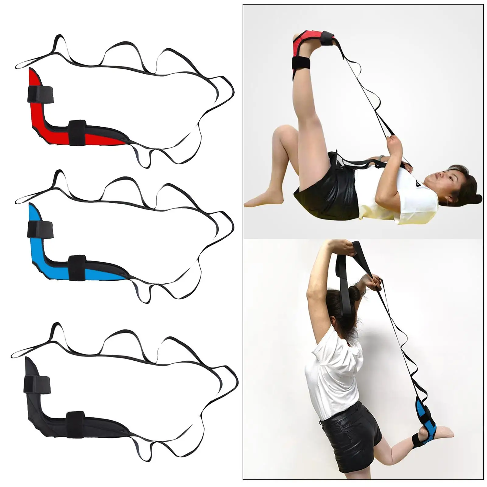 

61 inch Yoga Stretching Belt Foot Drop Stretcher Tendonitis Strap Band