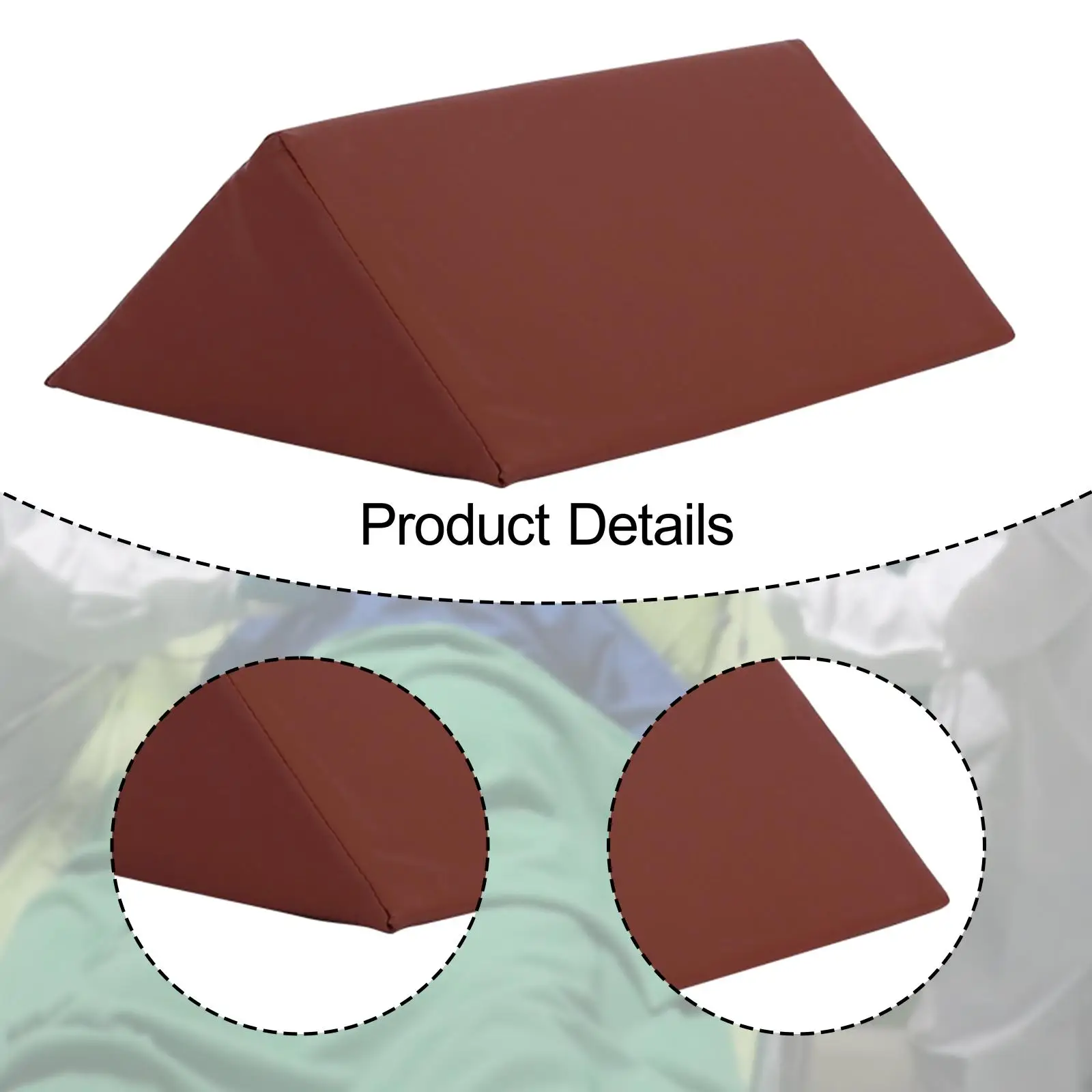 وسادة مثلثة للسرير مريحة وناعمة لدعم الظهر ومسامية لتعزيز الساق #5