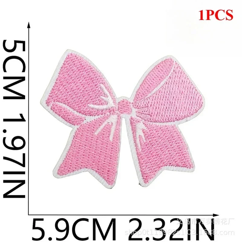 Headgear dress up bow embroidery cloth sticker clothes bag patch sticker cherry bow computer embroidery label ironing