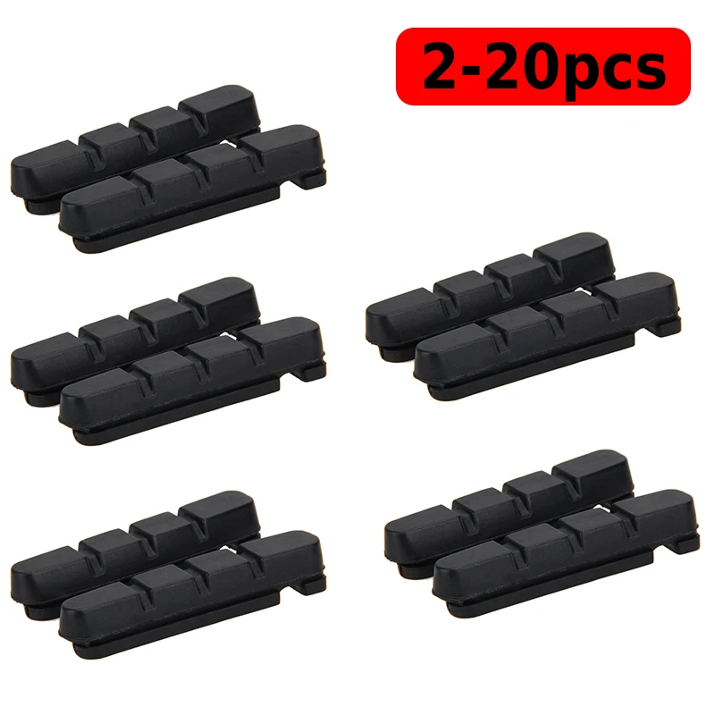 2-20pcs Bicycle Brake Block Road Bike Brake Pads Shoes for Alloy Rims Dura Ace Ultegra 105 Cartridge Outdoor Riding Bike Brake