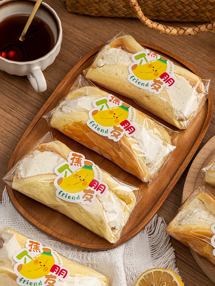 

Прозрачные пакеты для выпечки Tokyo Banana Cake Roll, стеклопакеты, бумажные пакеты, упаковочные пакеты для домашнего использования, кухонные принадлежности, оборудование для выпечки своими руками