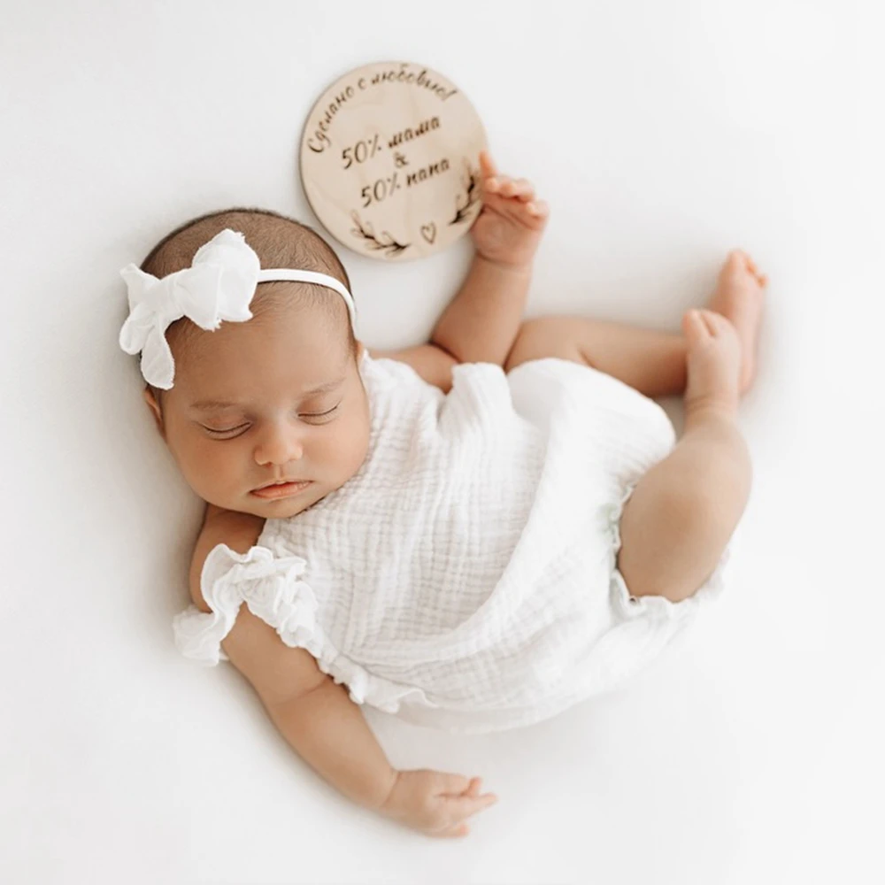 French Vintage Baby Dress for Photo Shoot Luxury Lace Ruffle Bodysuit Studio Newborn Photography Props Backless Posing Clothes