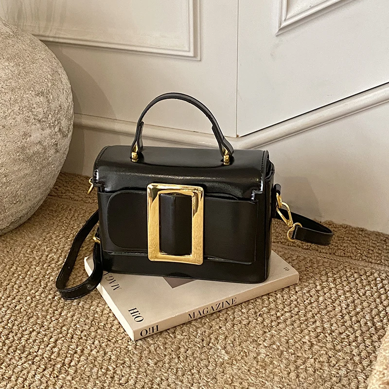 

Высококачественная простая винтажная кожаная сумка, элегантная женская минималистичная сумка с модным логотипом и пригородным досугом