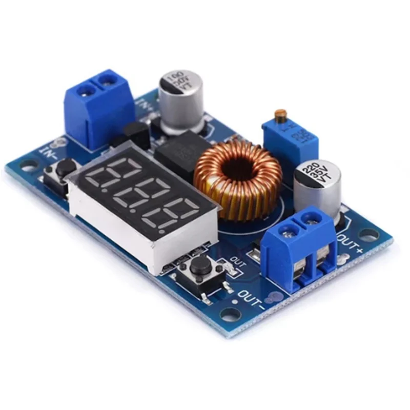 SANQ 5A 75W DC Voltage Reduction Module XL4015E Power Board With Digital Voltmeter Adjustable Display