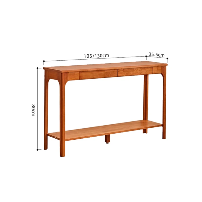 French Minimalist Console Tables With Drawers Storage Slim Rustic Console Tables Aesthetic Trendy Consola Mueble Furniture image 2