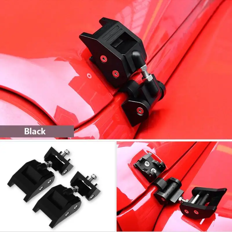 

1 Set Anti-Thief Security Locking Car Engine Hood Catch Latches Lock Buckle Kits for Wrangler JK Unlimited Rubicon 2008-2017