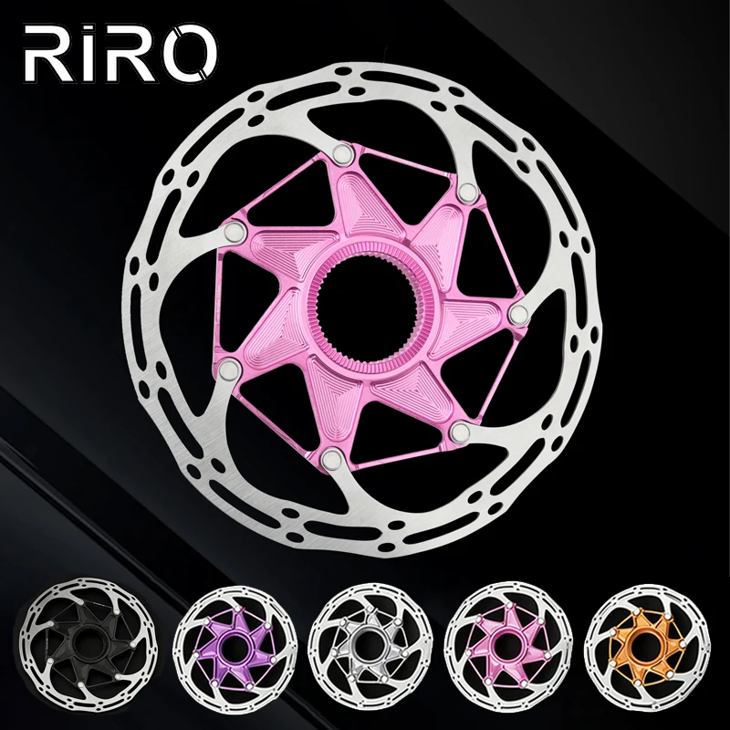 

RIRO Centerlock Disc Brake Rotors 140/160mm Center Lock Bike Disc Rotor Ultra-Light Heat Dissipation Bicycle Disc Rotors 1/2PC