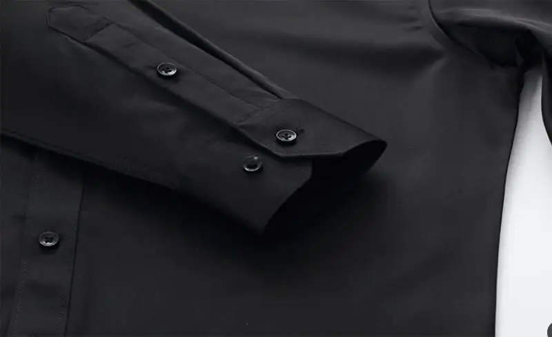 6xl New Outdoor Solid Color Men Shirt Long Sleeve Slim Fit Non-iron Micro Stretch Formal Business Work Shirt Men Long Sleeves
