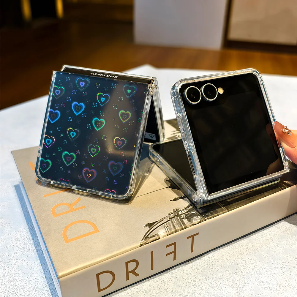 Perfect compatibility for Samsung Z Flip 7 laser design phone case, flip Z Flip 5/6 original case is anti-fall and waterproof.