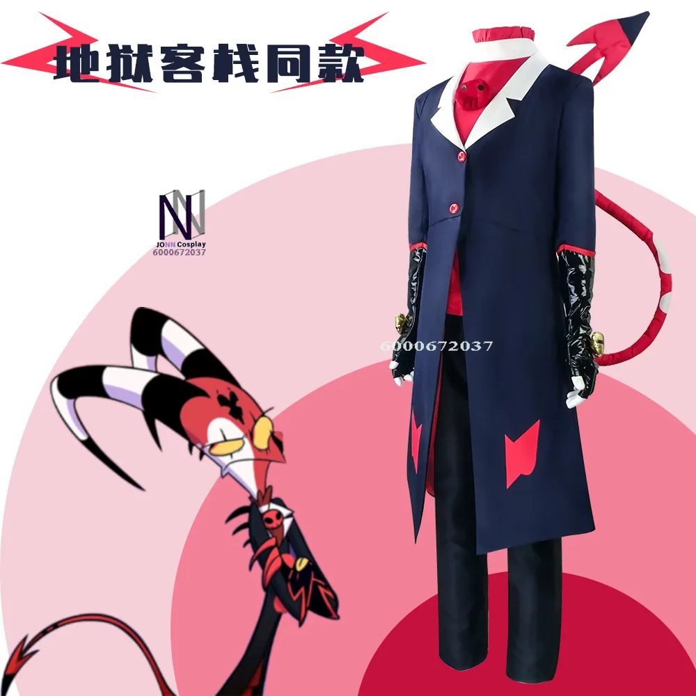 

Hazbin Hotel/Helluva Boss Blitzo Cosplay Costume - Outfit with Tail for Halloween & Comic Con