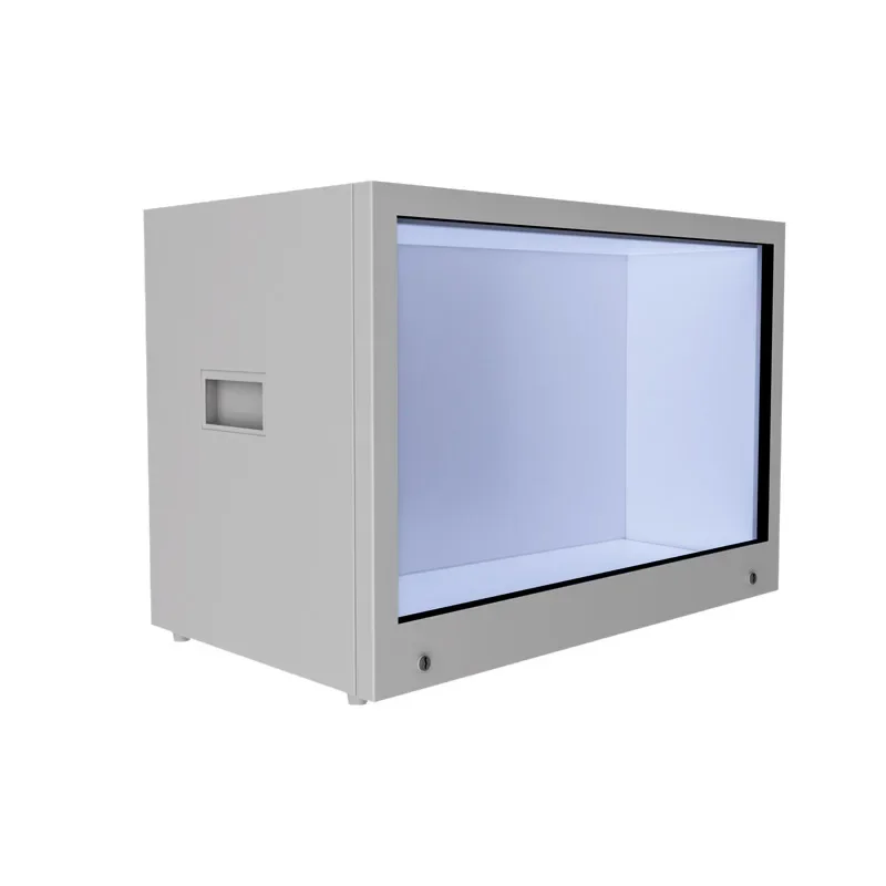 

Touch interaction, transparent screen, display cabinet