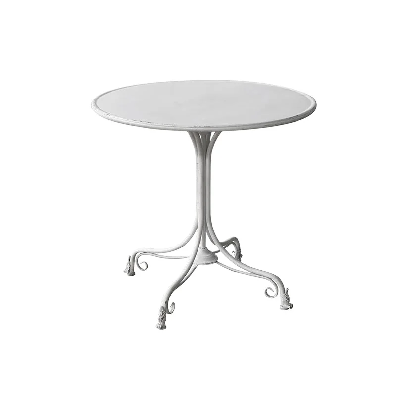 

French balcony table and chair combination retro old wrought iron back chair cafe leisure chair
