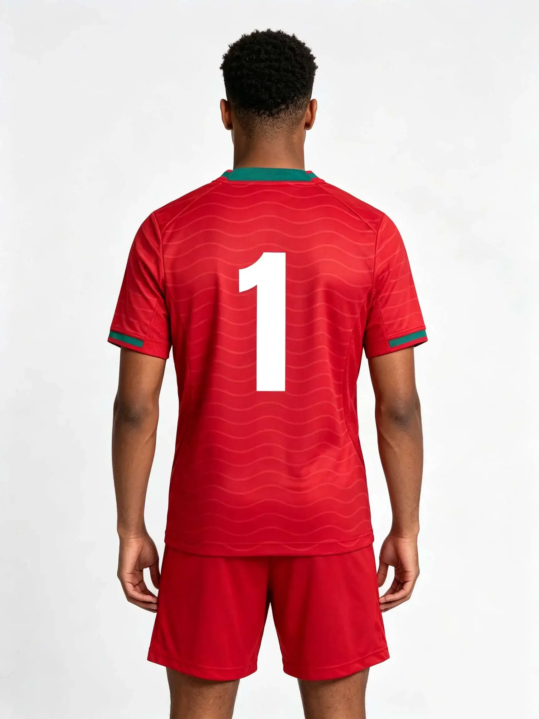 26/27 Unisex Blank Soccer 2‑Piece Set, Kids Adults Parent‑Child Kit, Custom No.1  10 for School Outdoor Team Sports red 10