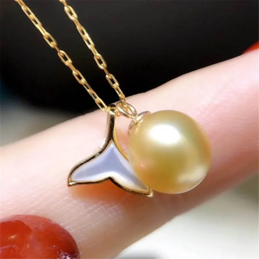 

DIY Pearl Accessories G18k Gold Jewelry AU750 Pendant Necklace Pendant Empty Strap Chain G346