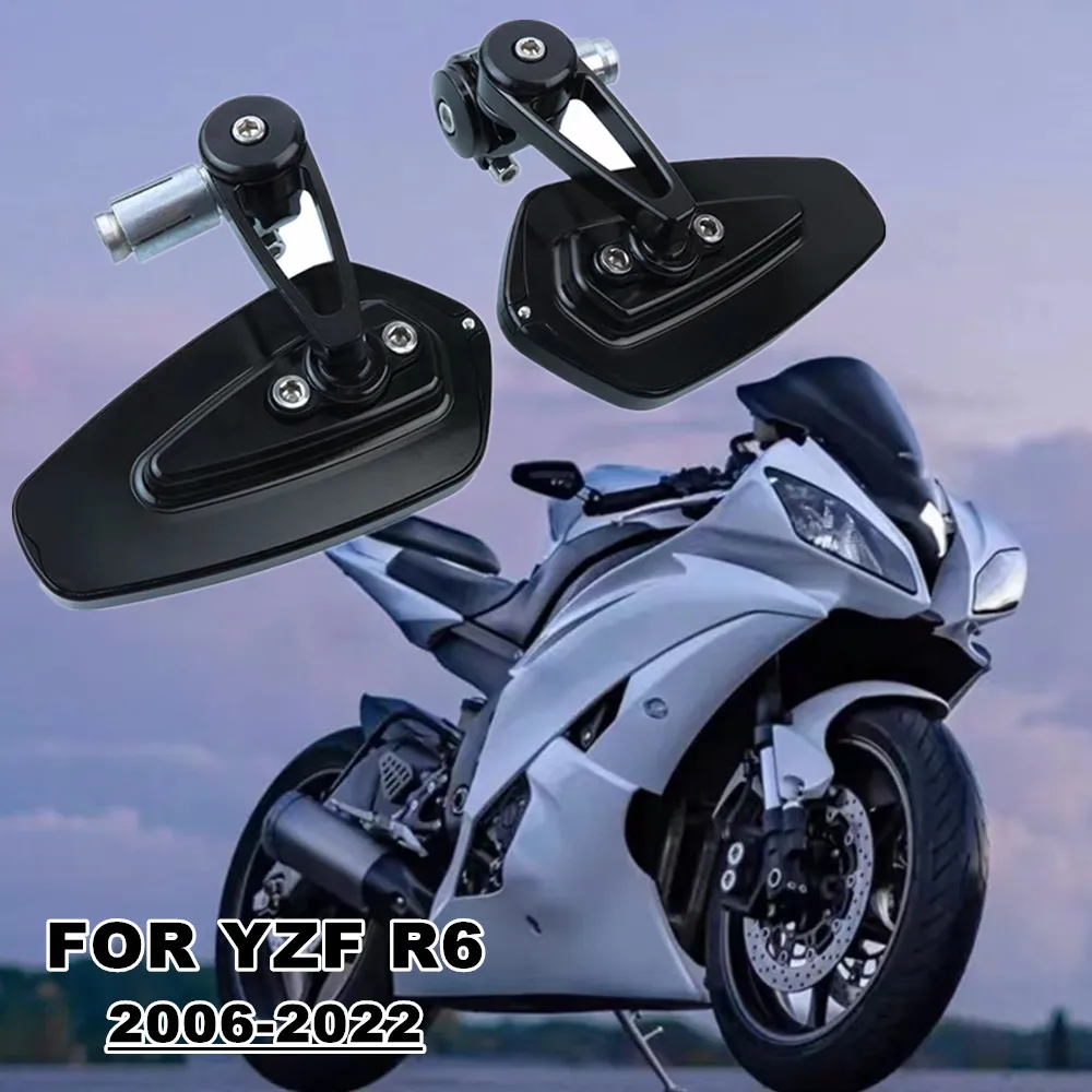 

Motorcycle handlebar rear view mirror For YAMAHA YZF-R6 YZF R6 2006-2022 CNC aluminum alloy handlebar mirror