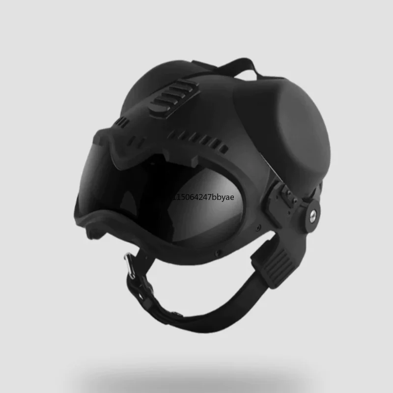 For K9 Tactical Dog Helmet with Goggles Medium Large Breed Combat Training Protective Mask Removable Lens Earmuffs
