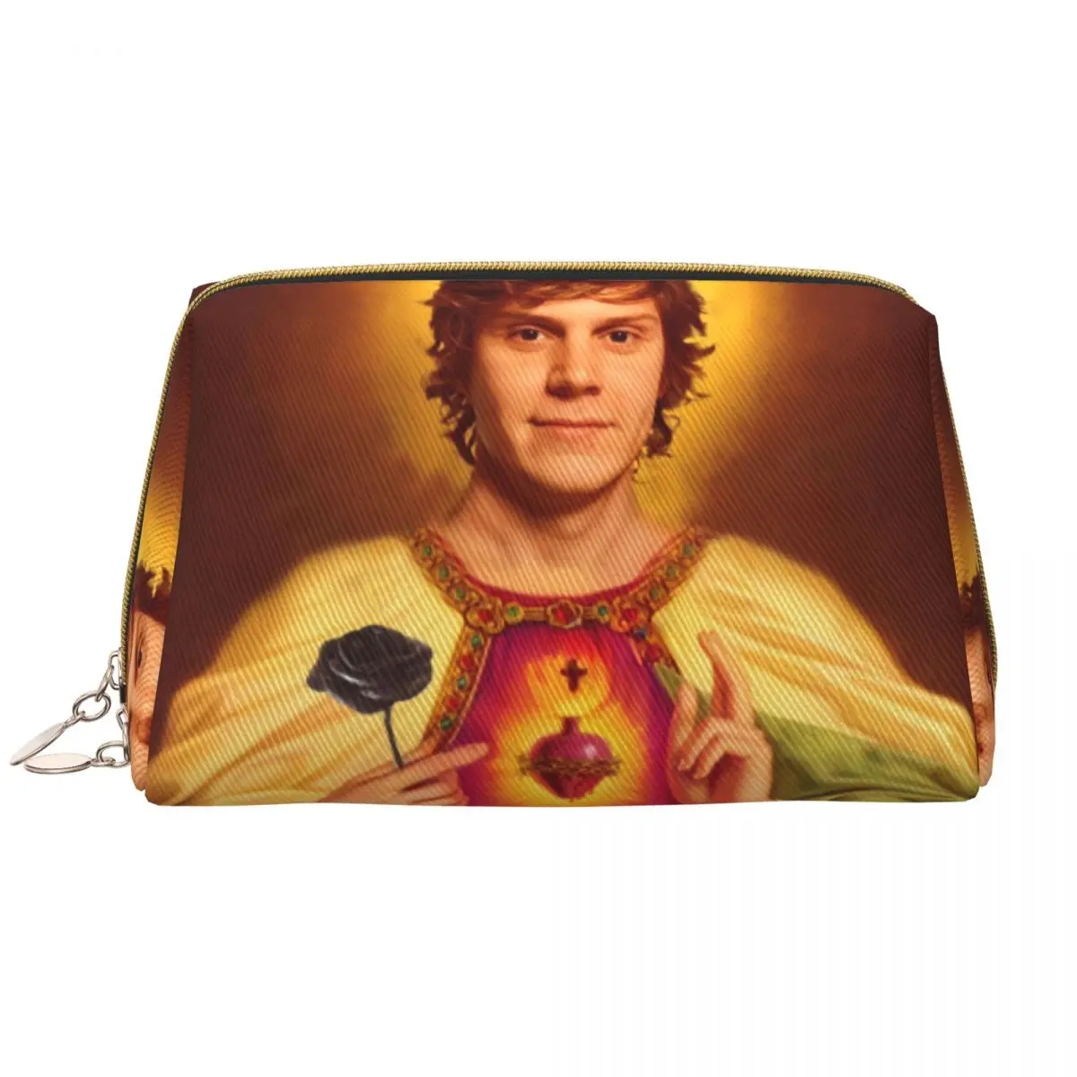 

Actor Star Movie Evan Peters Cosmetic Bag Women Kawaii Big Capacity Makeup Case Beauty Storage Toiletry Bags